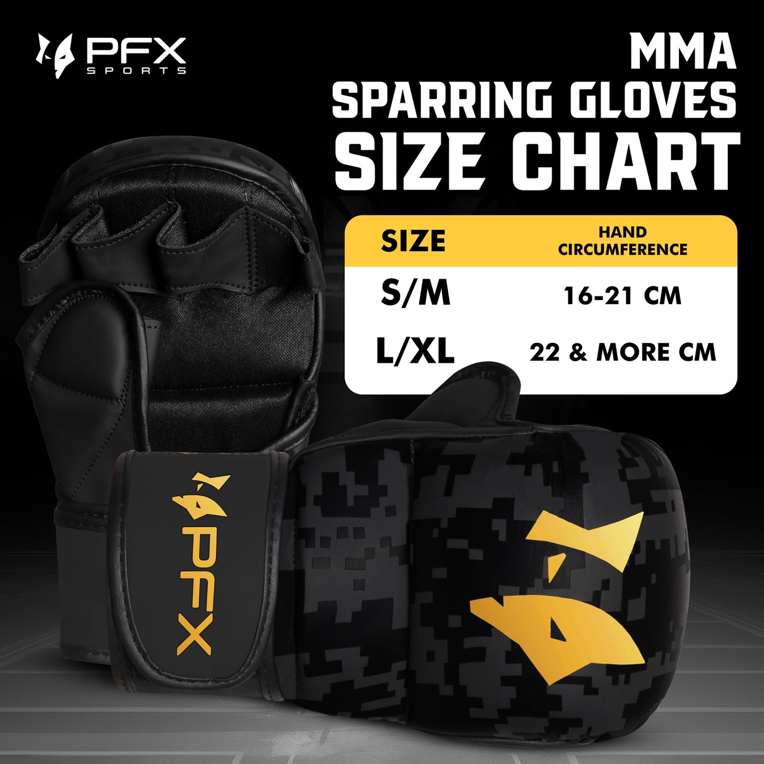 PFX Sports MMA Sparring Gloves | Digital Camo Open Palm Training Gloves