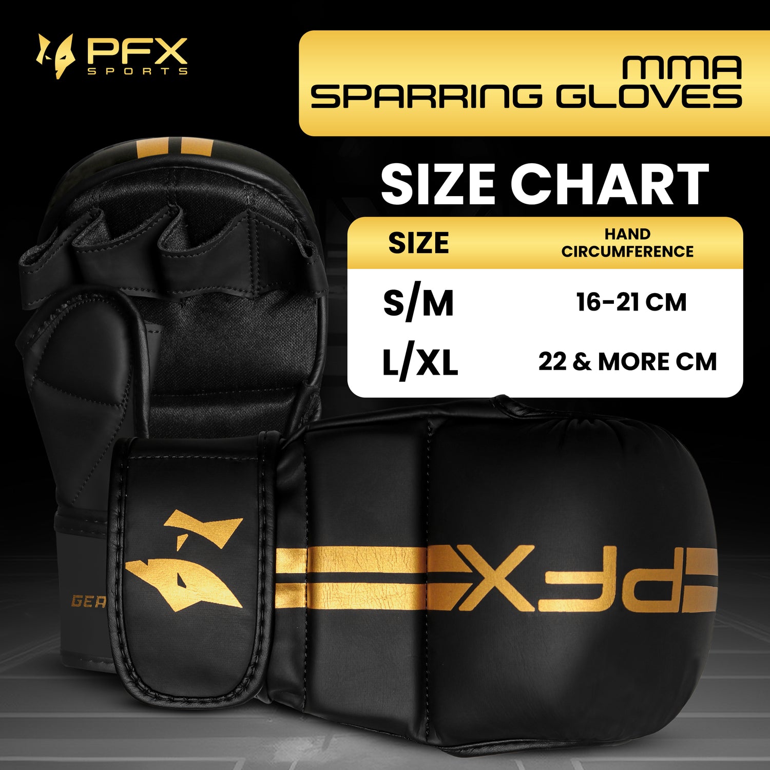 PFX Sports MMA Sparring Gloves – Heavy Duty Padded Training & Grappling Gloves