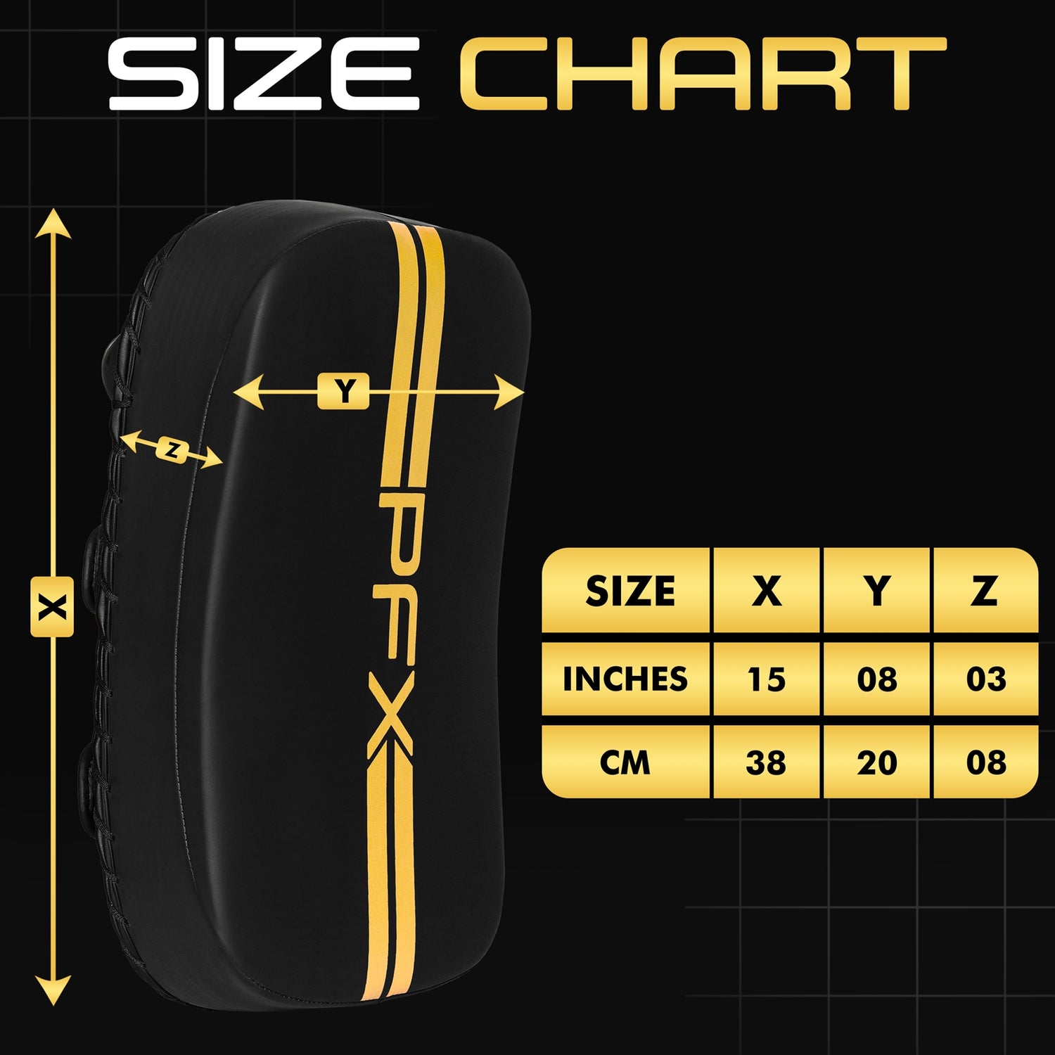 PFX Golden Series Curved Kick Shield – Pro-Series Strike Pad