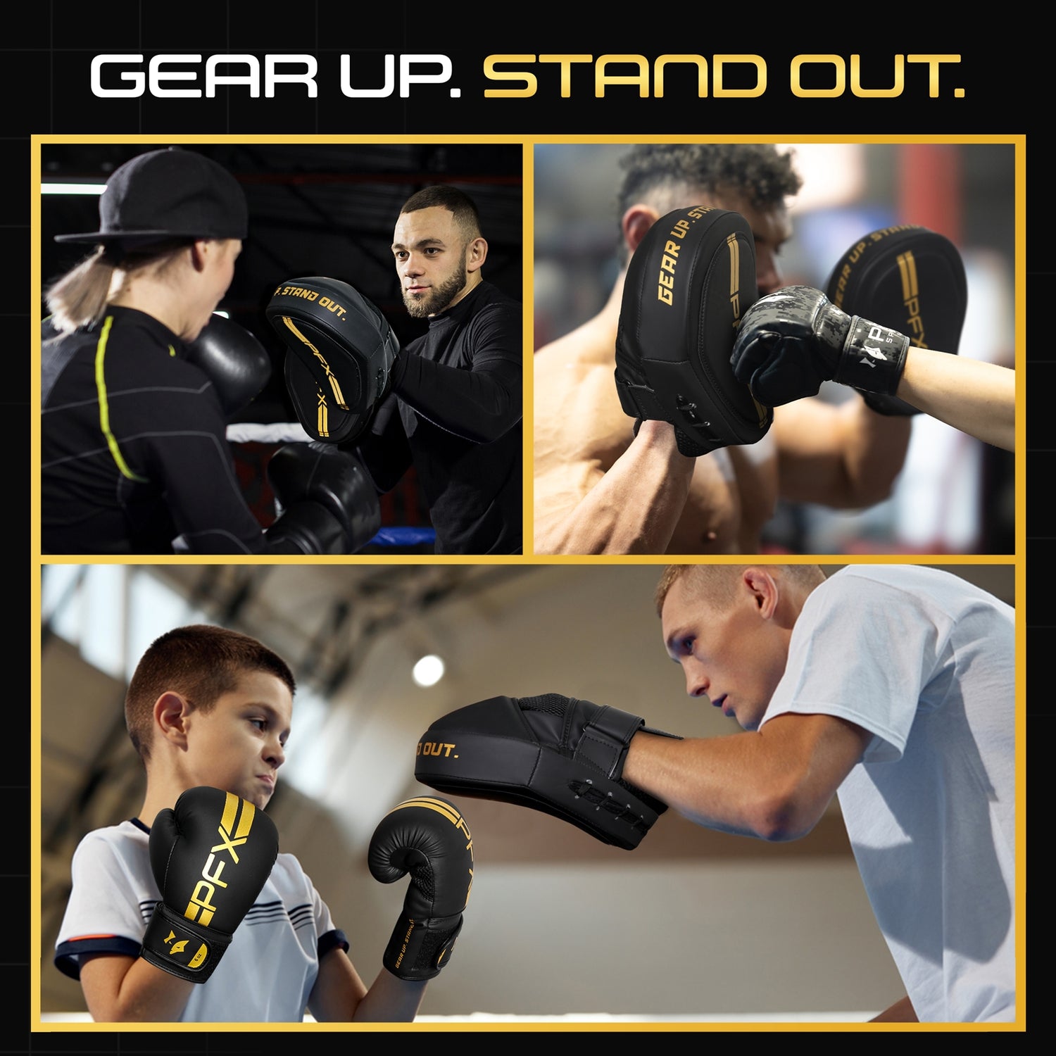 PFX Golden Series Focus Mitts– Professional Coaching Mitts (Pair)