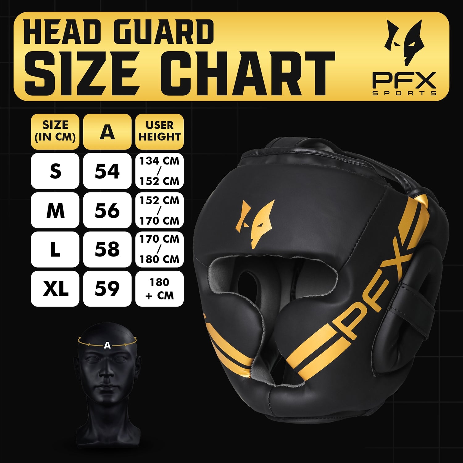 PFX Sports Golden Series Headguard | Premium Leather Boxing Headgear for Sparring & Training