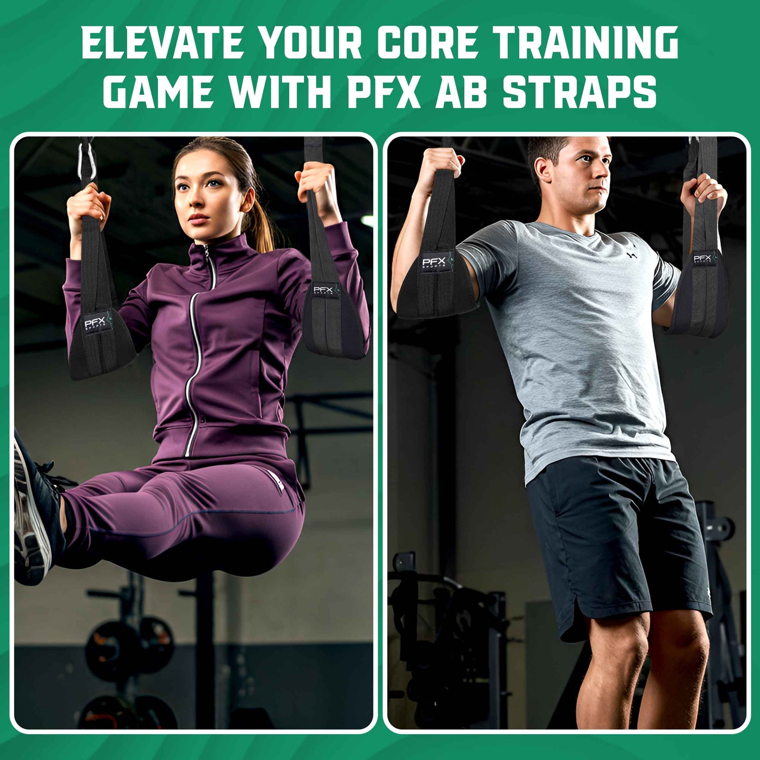 PFX Sports AB Straps – Heavy-Duty Hanging Arm Straps for Core & Abdominal Workouts