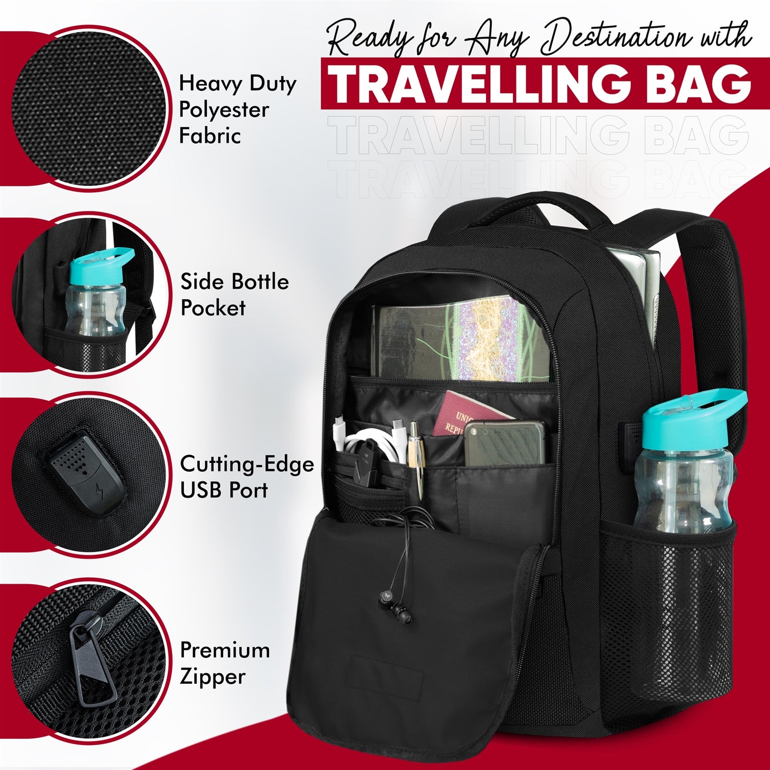 Ultimate 2-Compartment All-Weather Travel Backpack