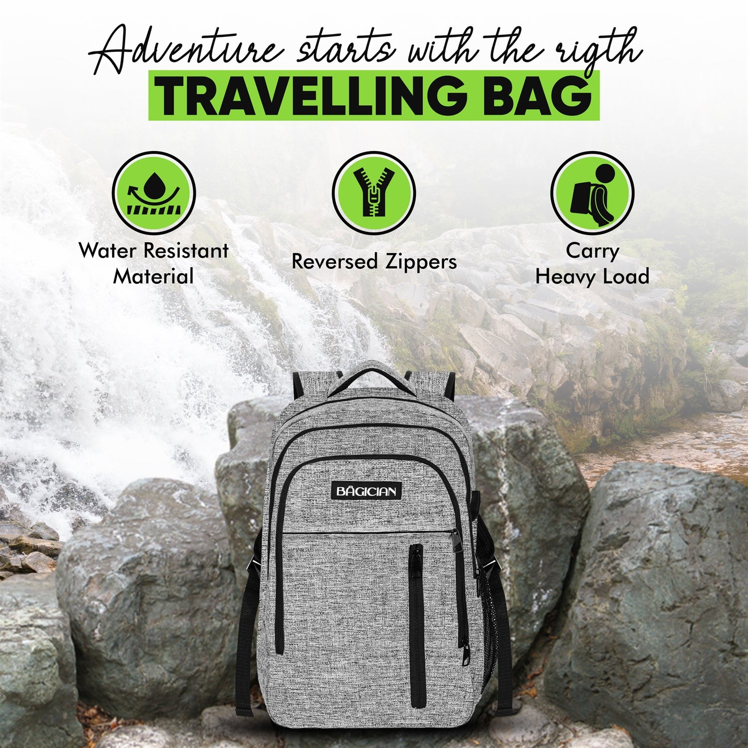 Ultimate 3-Compartment All-Weather Travel Backpack