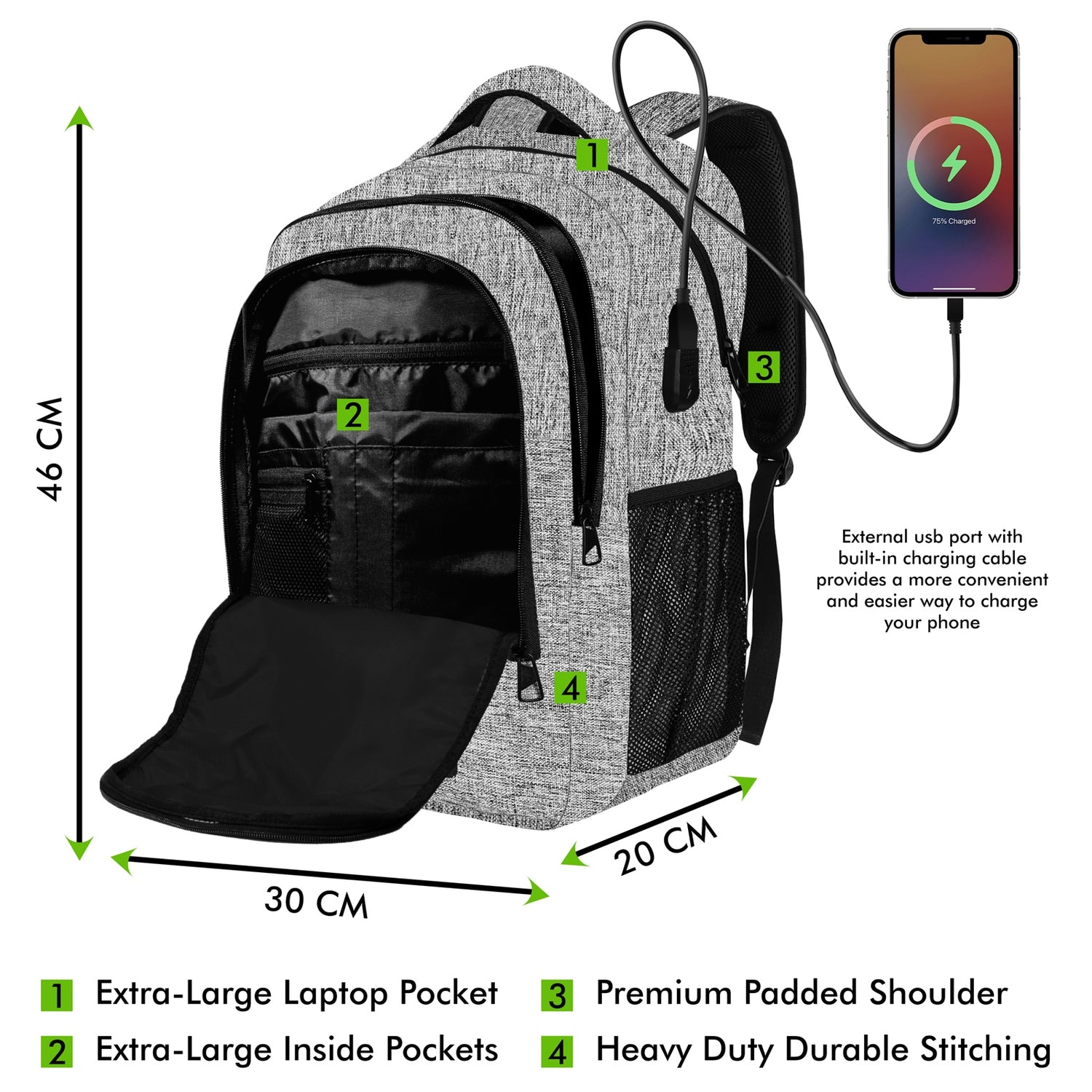 Ultimate 3-Compartment All-Weather Travel Backpack