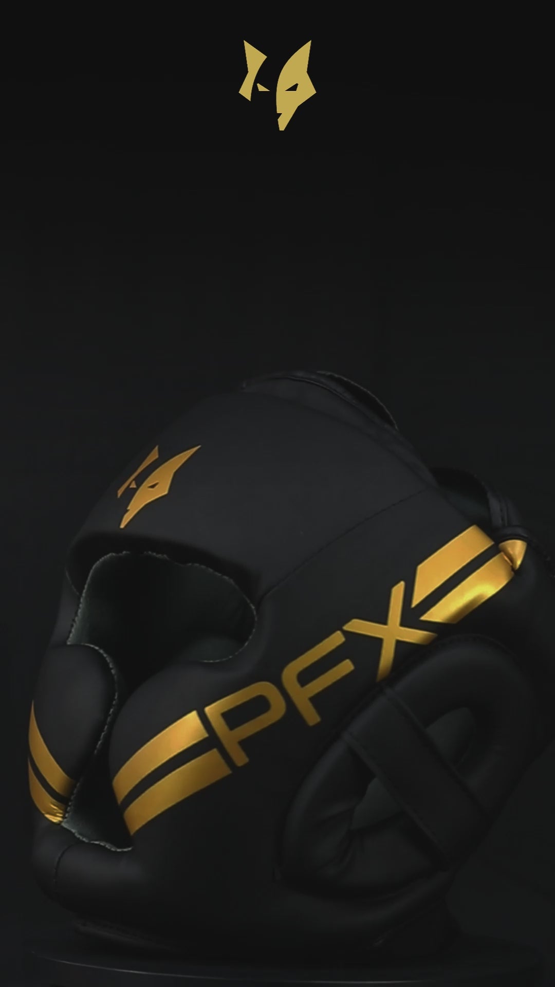PFX Sports Golden Series Headguard | Premium Leather Boxing Headgear for Sparring & Training