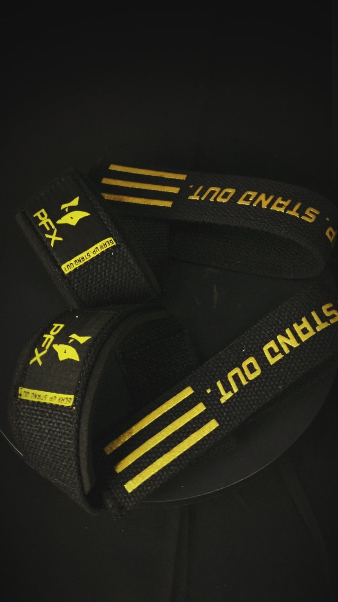 PFX Golden Series Weightlifting Straps – Elite Grip Enhancement